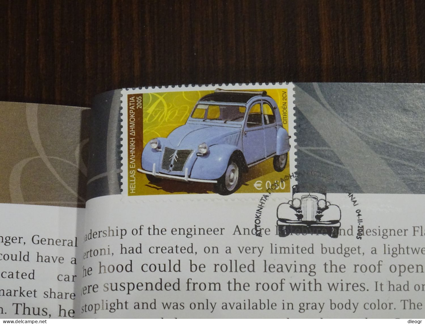 Greece 2005 Legendary Cars Booklet Used