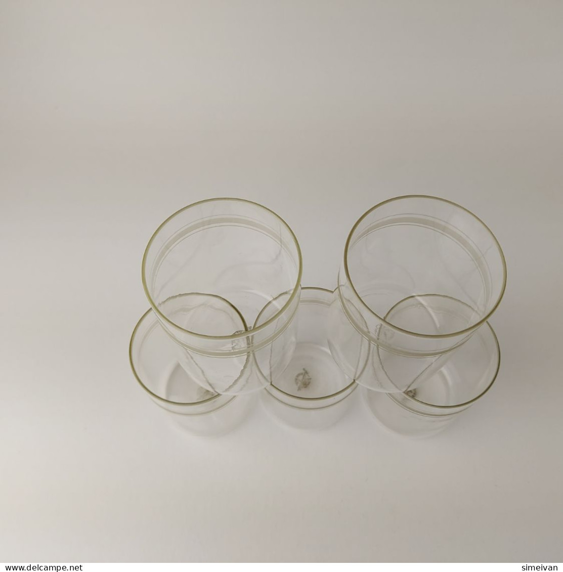 Vintage Saale-Glas GDR Set Of 5 Tea Cup Glasses For Podstakannik Holders #5487 - Tasses