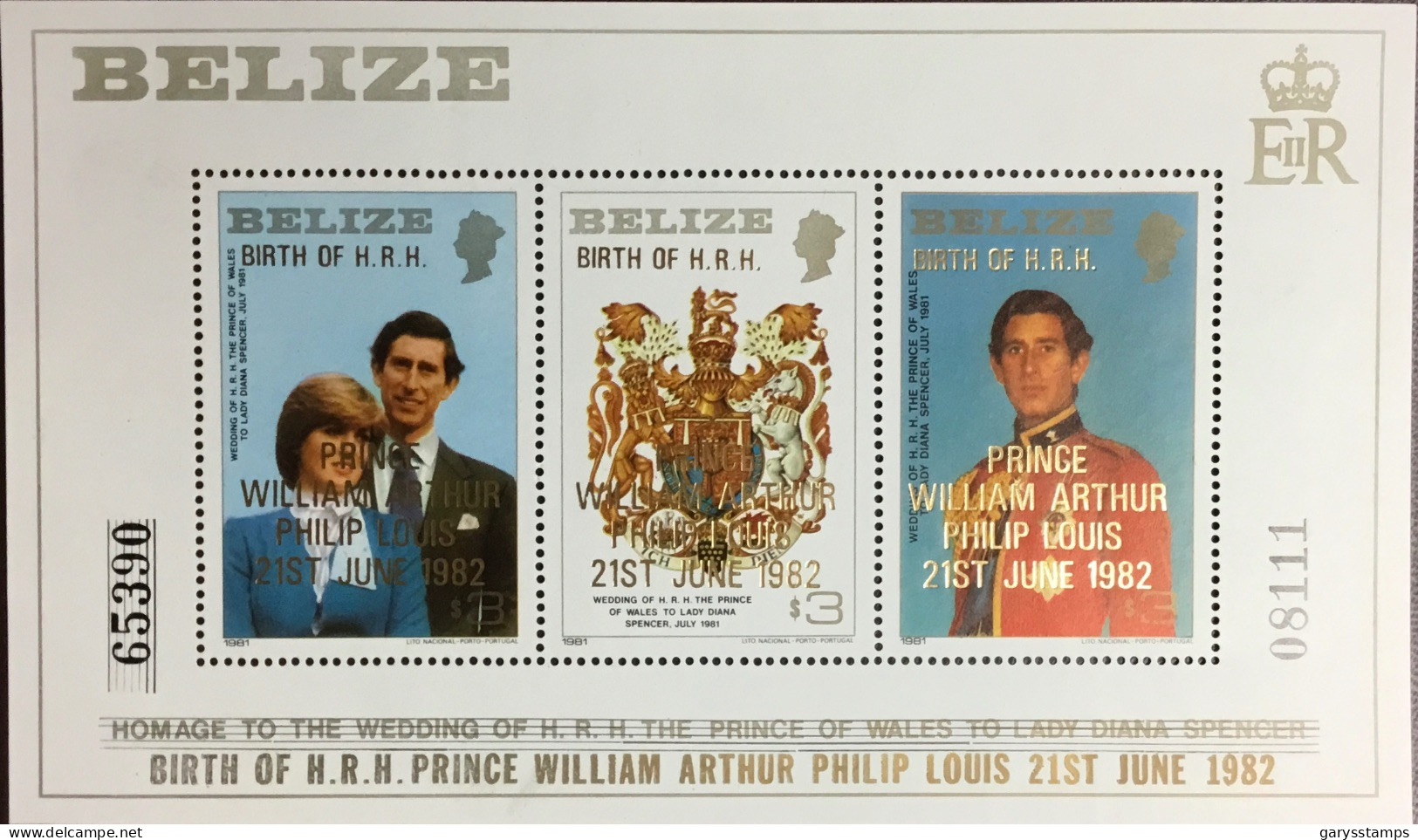 Belize 1982 Birth Of Prince William Minisheet MNH - Belize (1973-...)