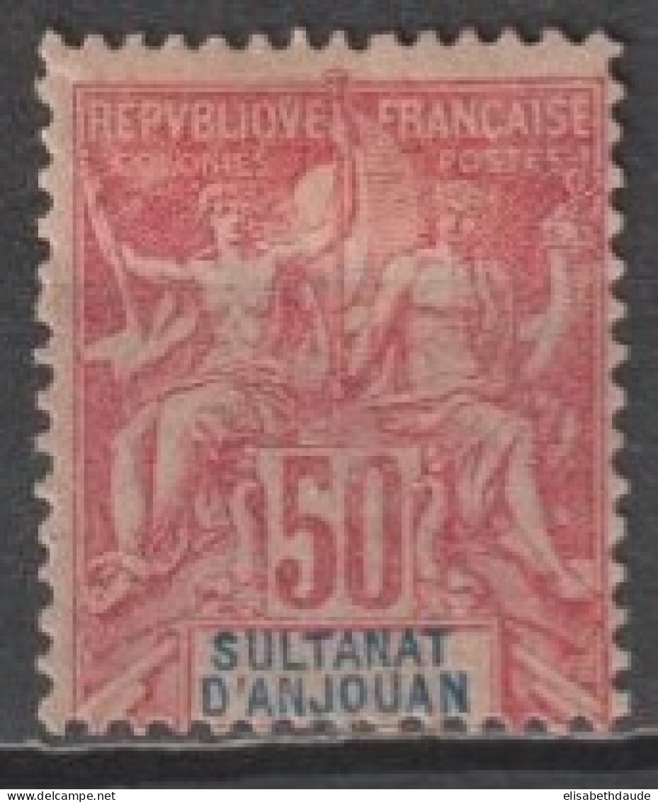 ANJOUAN - 1892 - YVERT N° 11 NEUF * MH LEGER DEFAUT - COTE = 50 EUR - - Unused Stamps