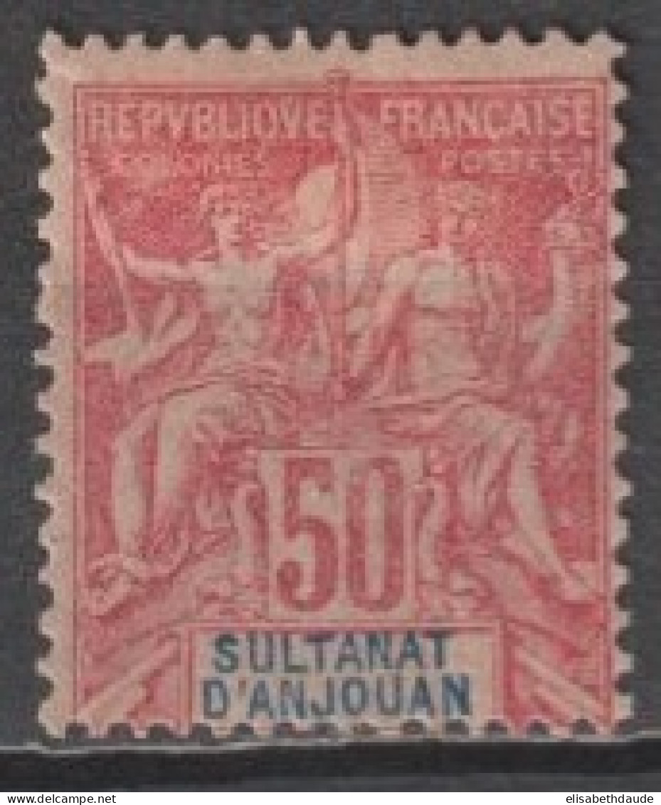 ANJOUAN - 1892 - YVERT N° 11 NEUF * MH LEGER DEFAUT - COTE = 50 EUR - - Nuevos