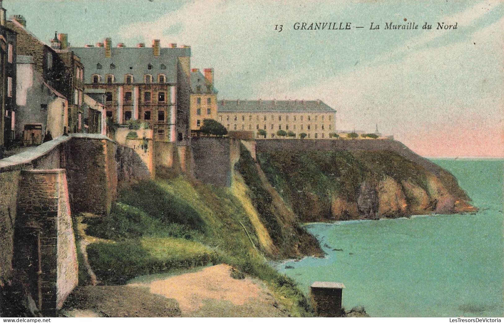 FRANCE - Granville - Vue Générale De La Muraille Du Nord - Colorisé - Carte Postale Ancienne - Granville