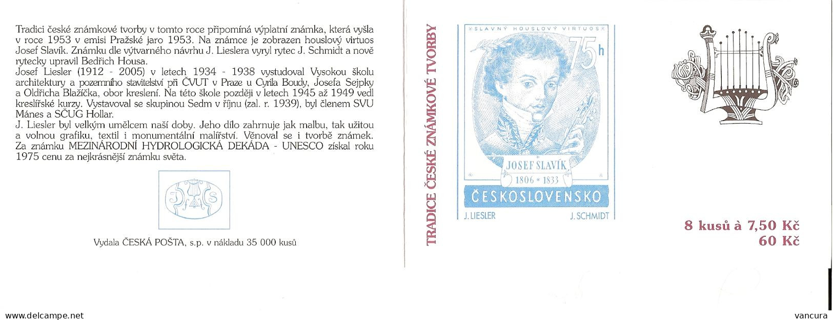 Booklet 502 Czech Republic - Traditions Of The Czech Stamp Design 2007 Violin Virtuoso Music - Neufs