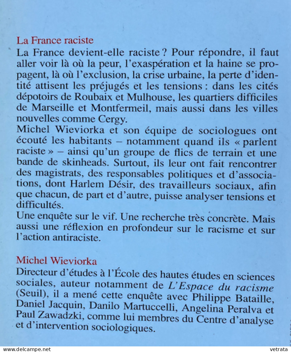 La France Raciste -par Michel Wieviorka (Points Seuil Actuels-1993) - Sociologie