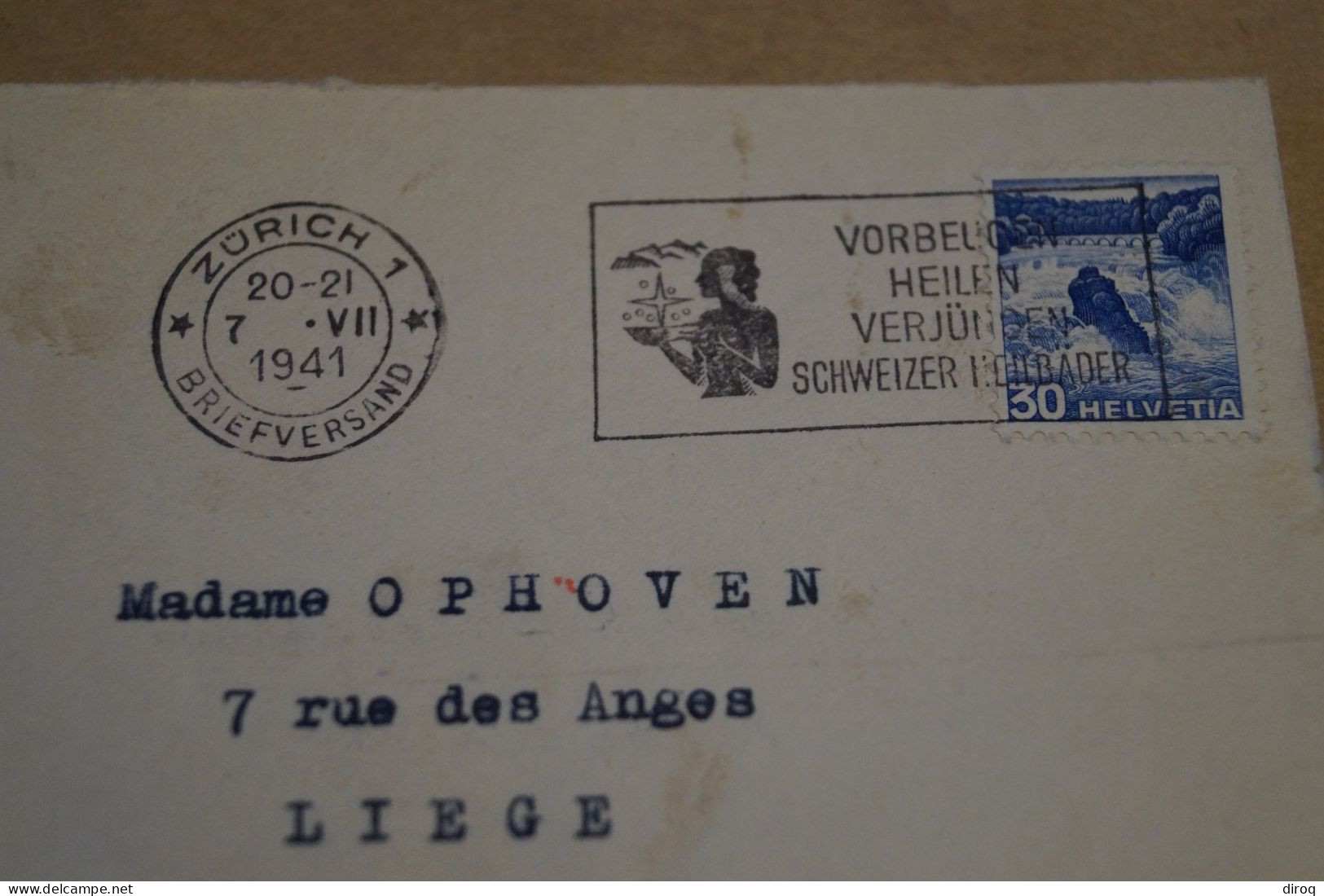 Guerre 40-45,bel Envoi Suisse En Belgique,1941,censure Militaire,occupation Allemande,belle Oblitération Militaire - Cartas & Documentos