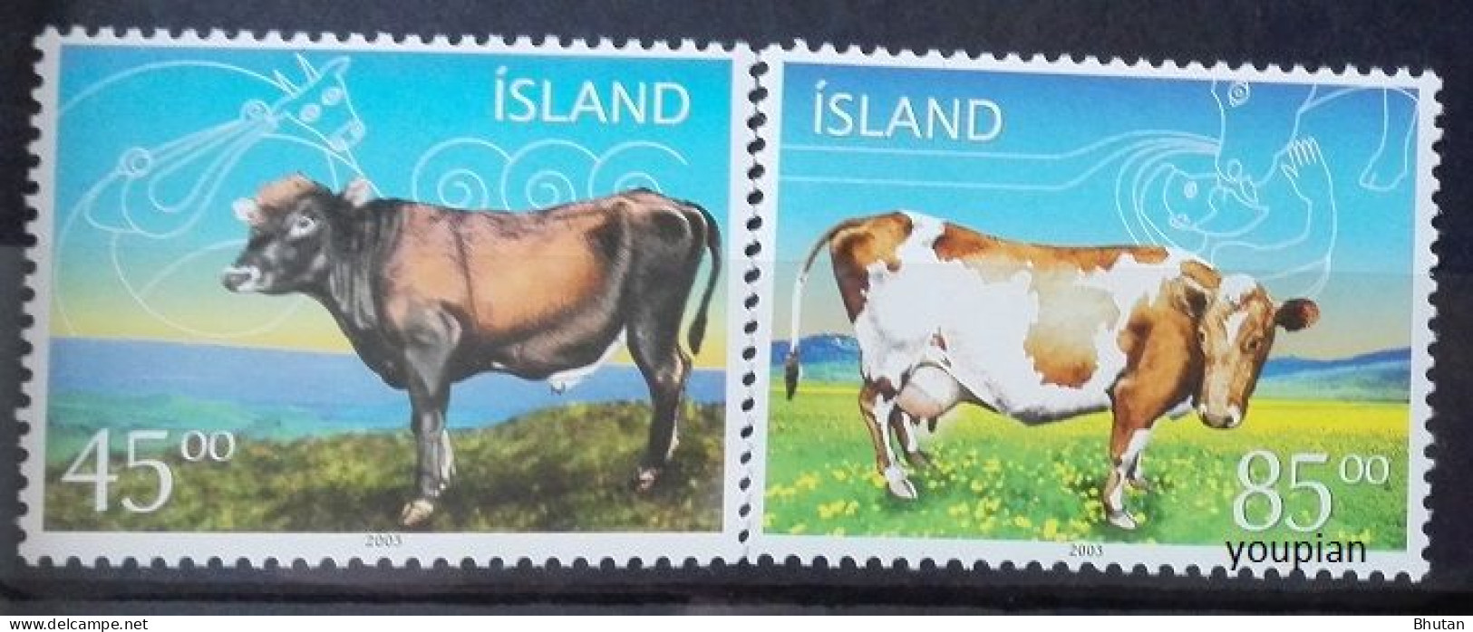 Iceland 2003, Islandic Cattle, MNH Stamps Set - Ungebraucht