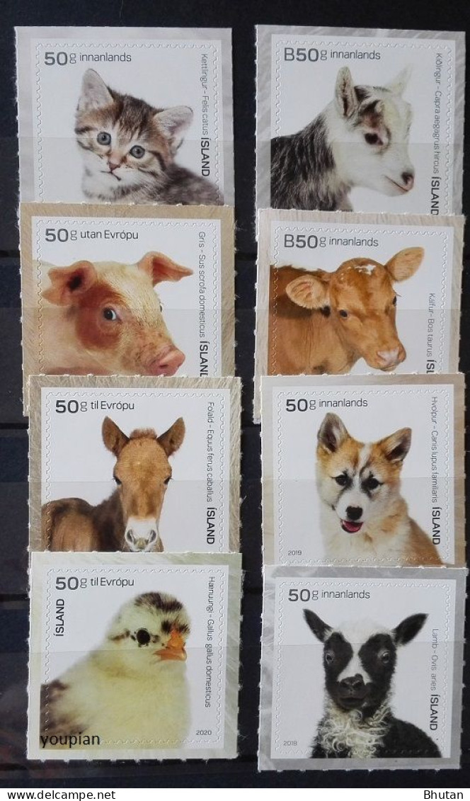 Iceland 2017-2020, The Young Of Iceland’s Domestic Animals, MNH Stamps Set - Unused Stamps