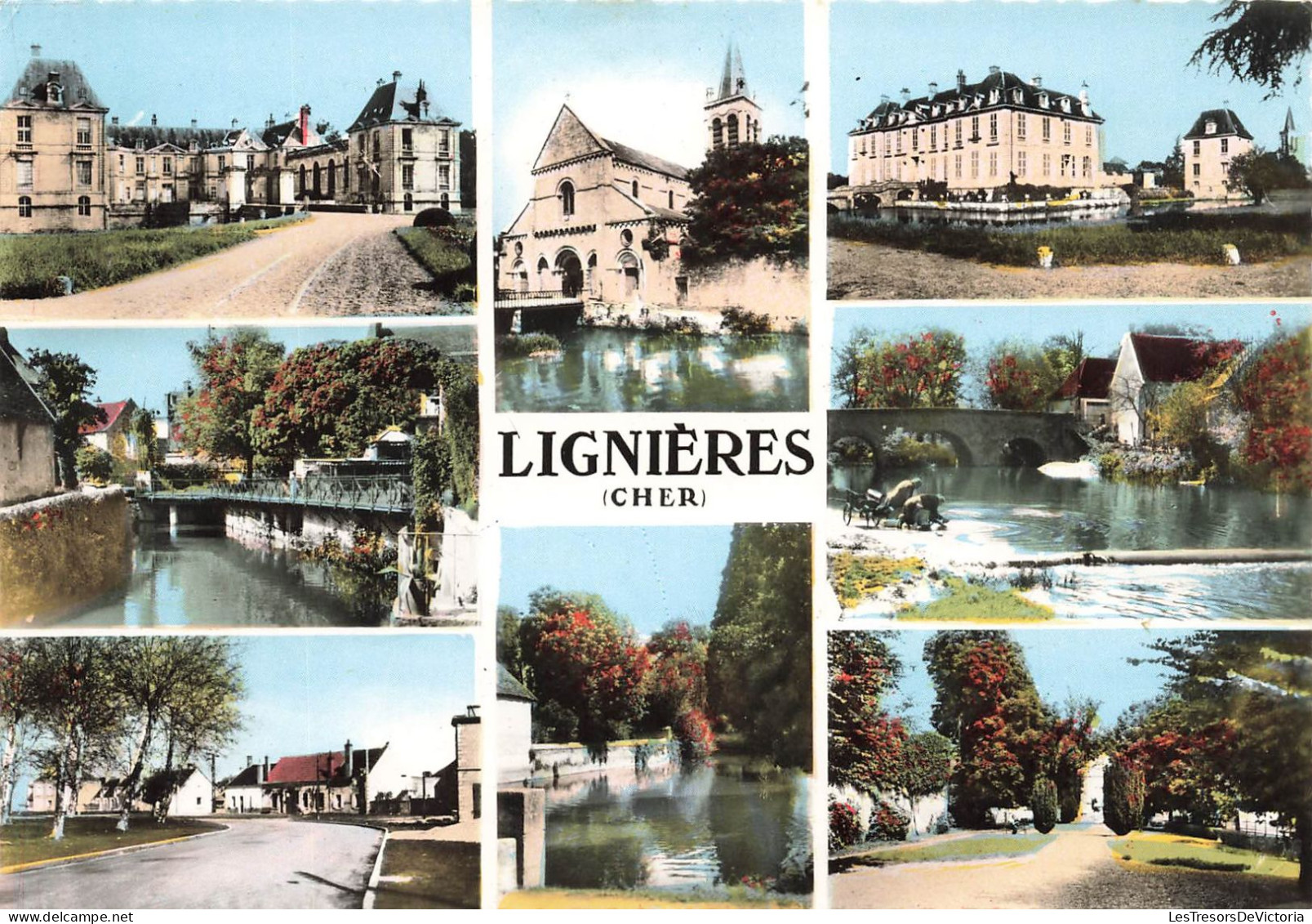 FRANCE - Lignières (cher) - Multivues De Différentes Endroits De Lignières - Carte Postale - Saint-Amand-Montrond