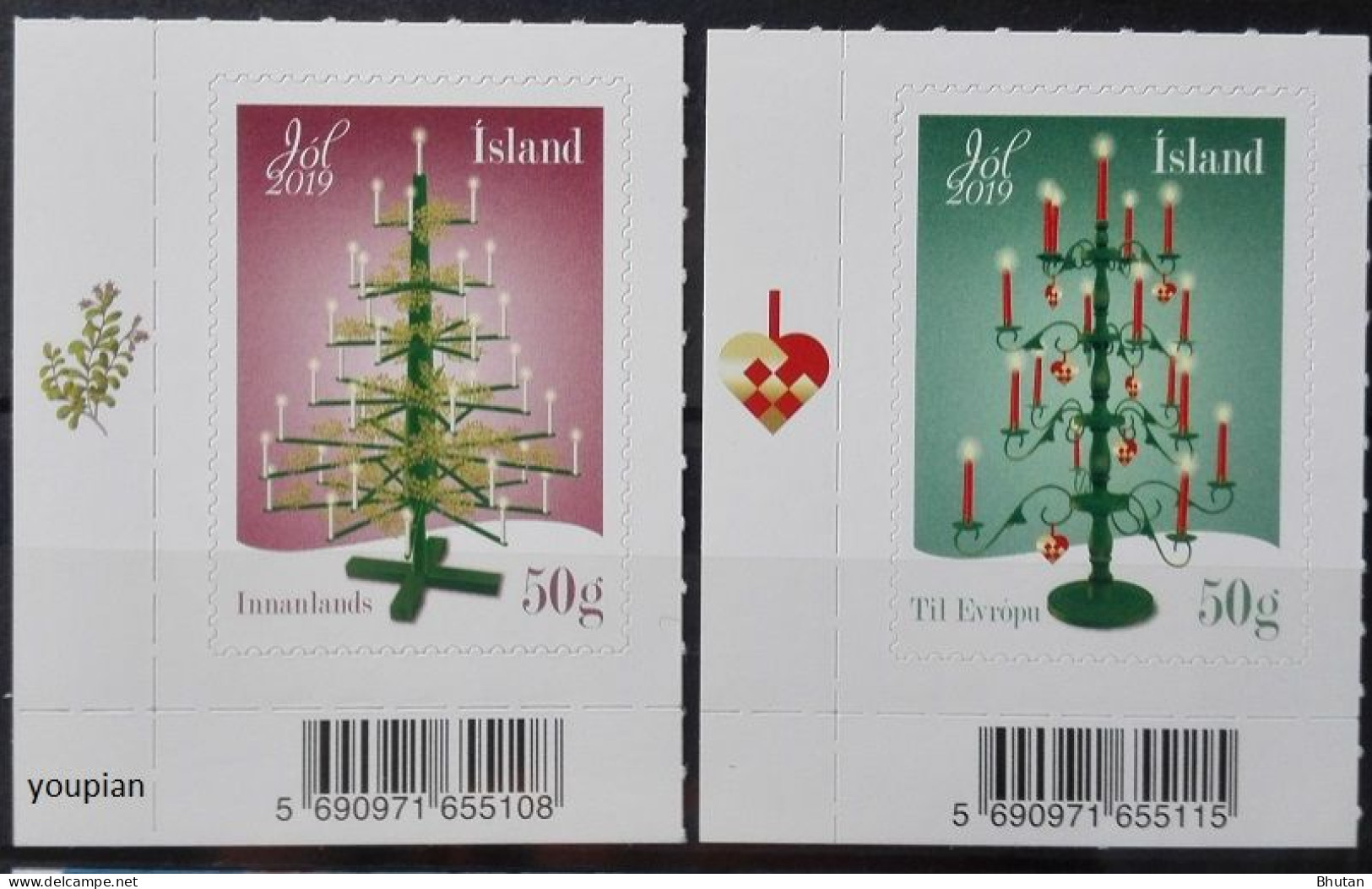 Iceland 2019, Christmas, MNH Stamps Set - Nuevos