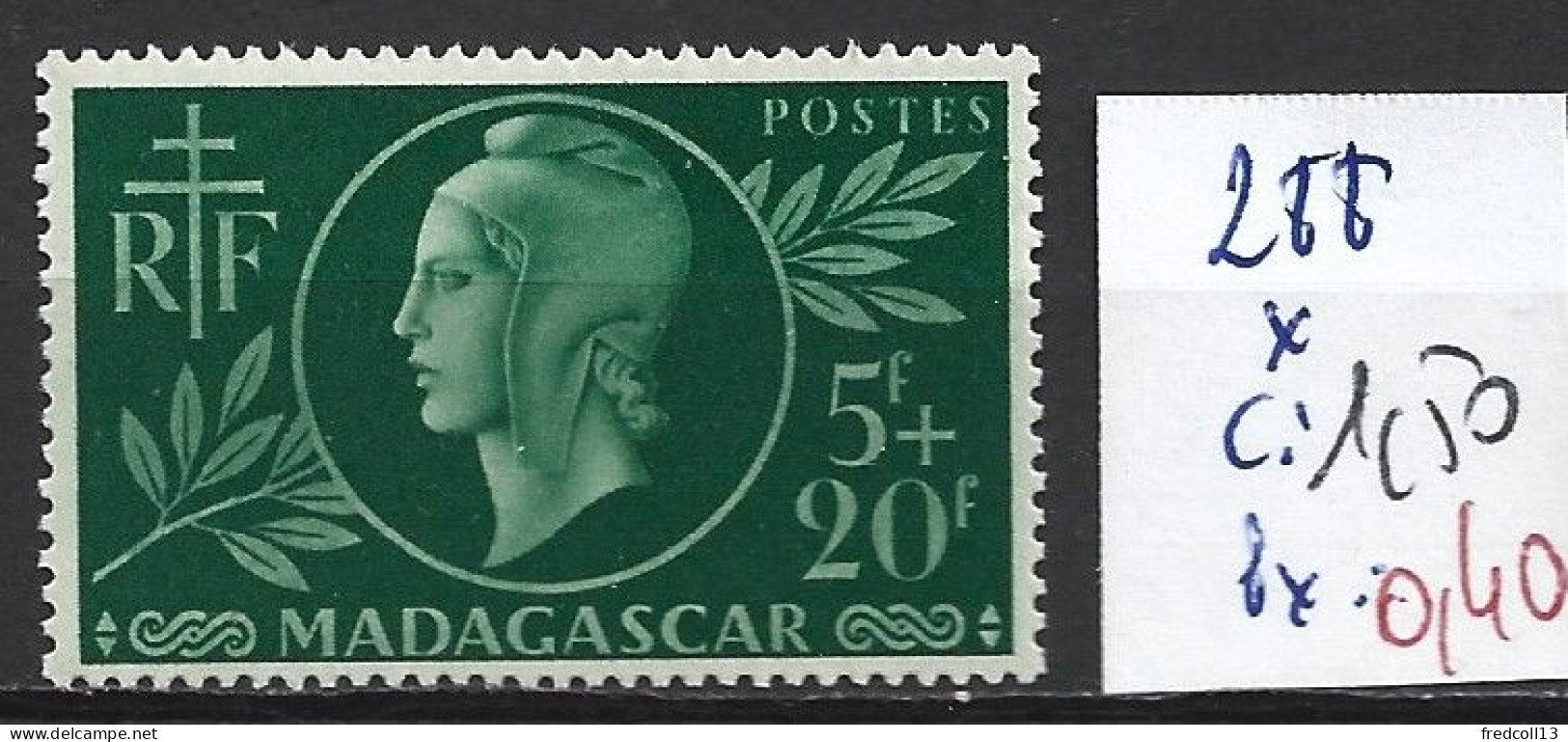 MADAGASCAR FRANCAIS 288 * Côte 1.50 € - Unused Stamps