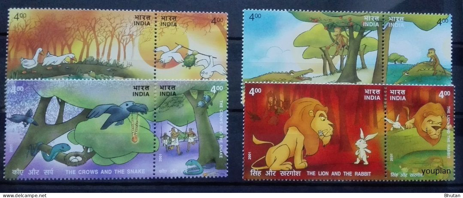 India 2001, Pancatantra, MNH Stamps Set - Neufs