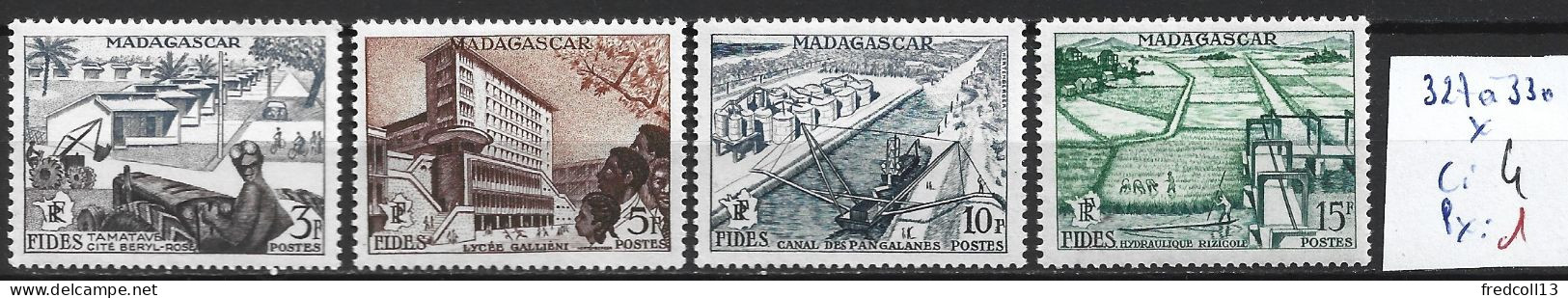 MADAGASCAR FRANCAIS 327 à 30 * Côte 4 € - Unused Stamps