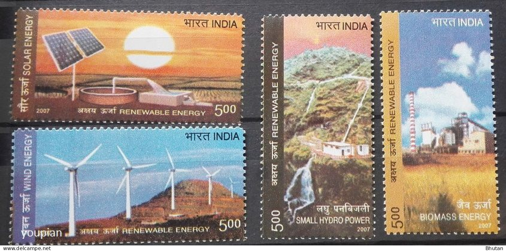 India 2007, Renewable Energy, MNH Stamps Set - Nuovi