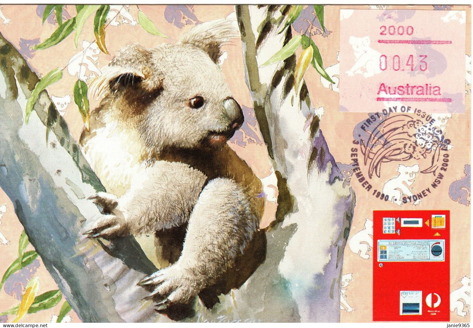 Astralia 1990 FRAMA Koala Maximum Card - Cartas Máxima