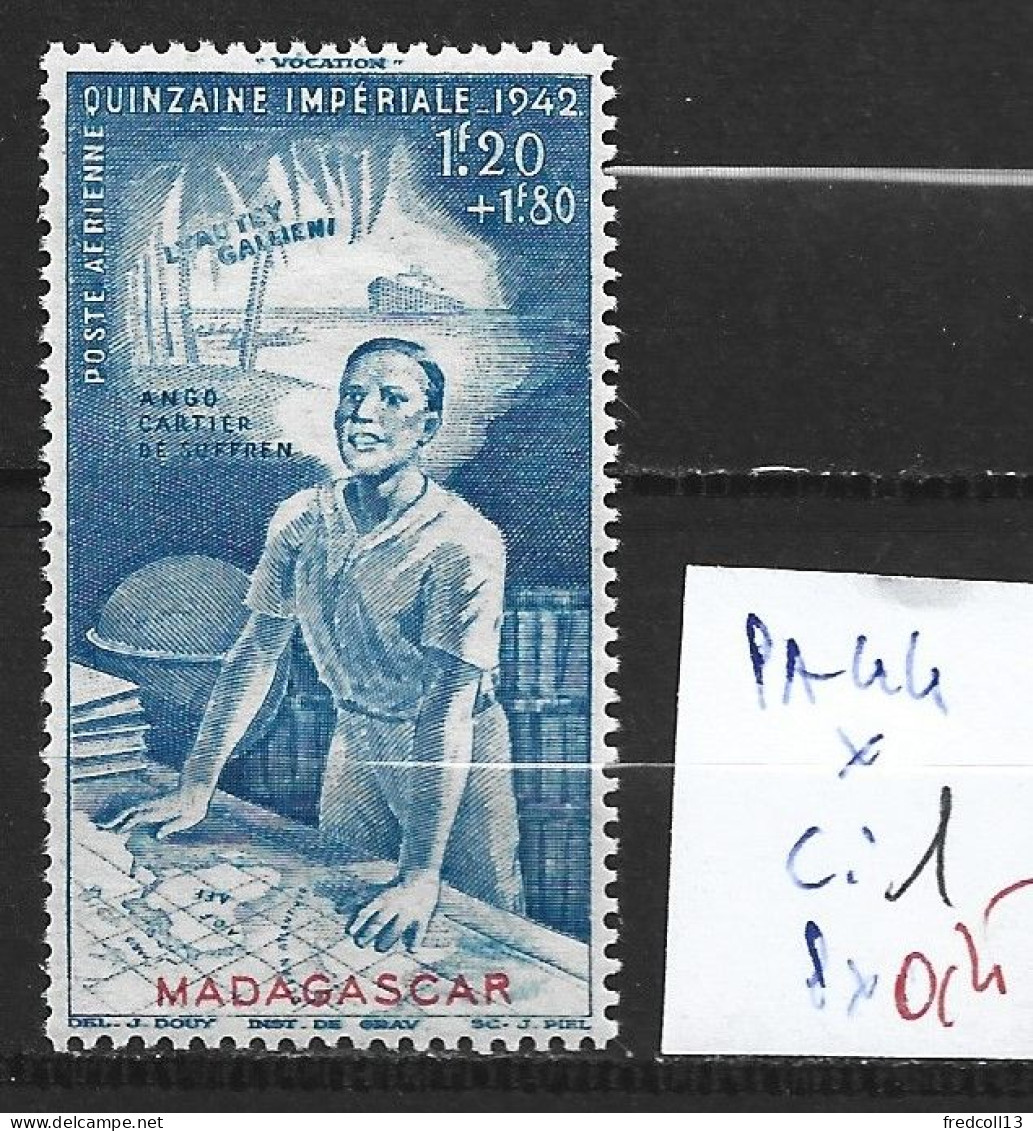 MADAGASCAR FRANCAIS PA 44 * Côte 1 € - Luchtpost