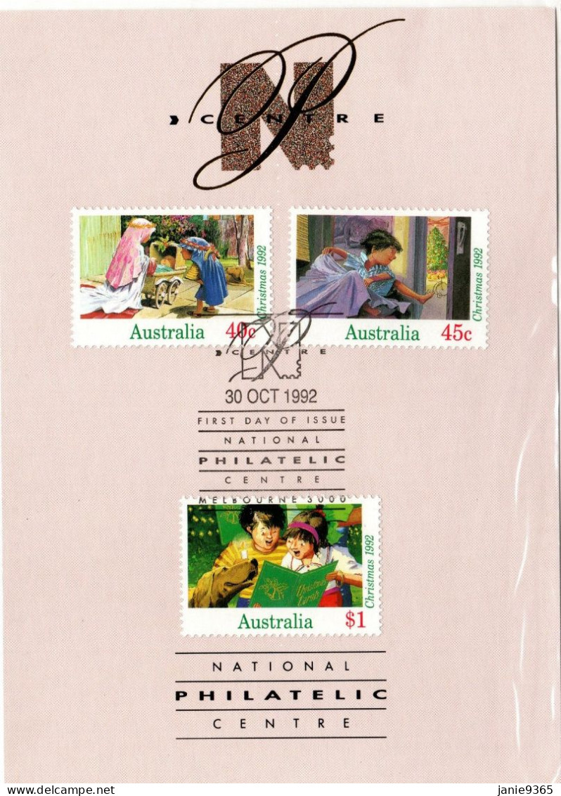 Australia 1992 Christmas On Souvenir Cover - Lettres & Documents