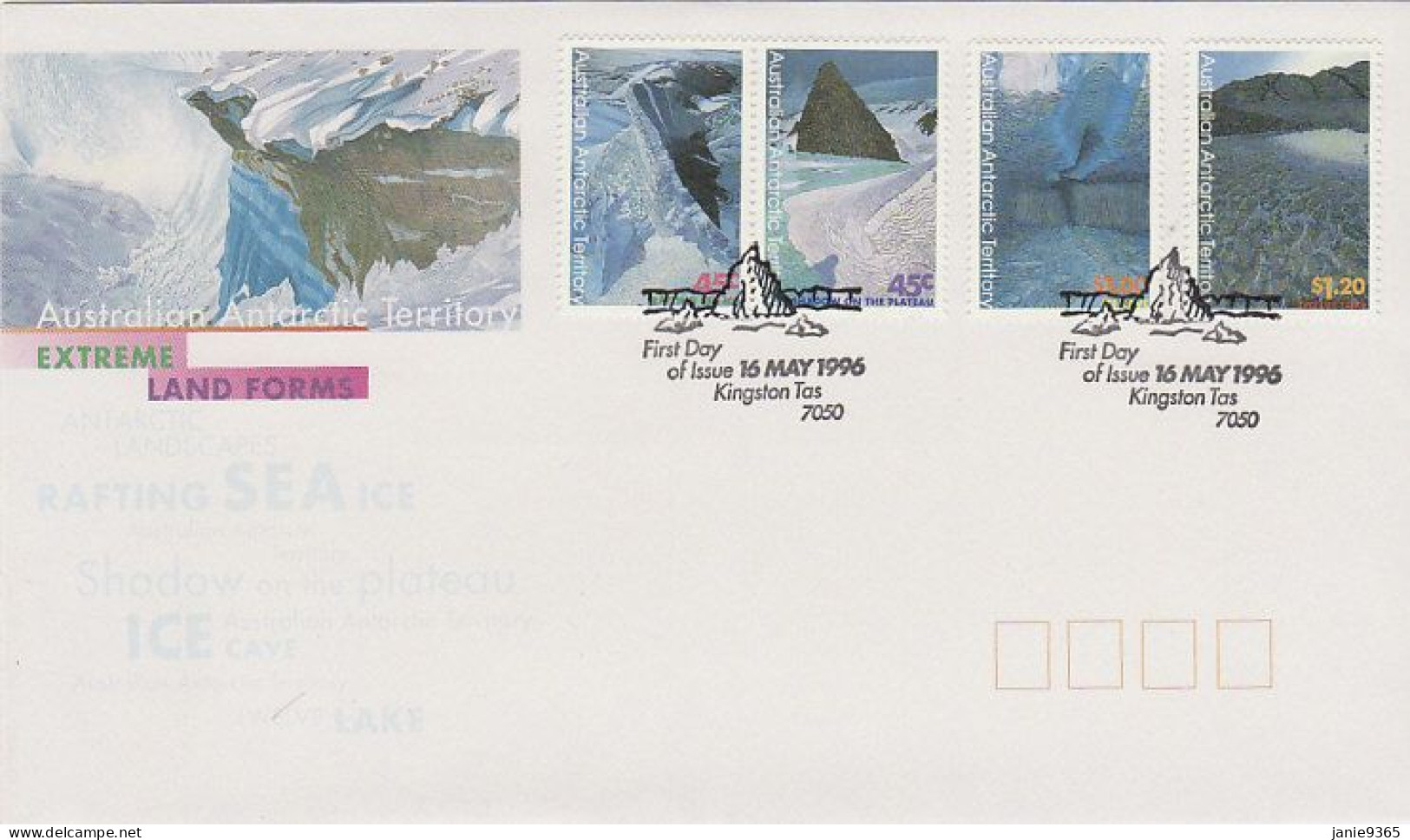 Australian Antarctic Territory 1996 Extreme Landforms FDC - FDC