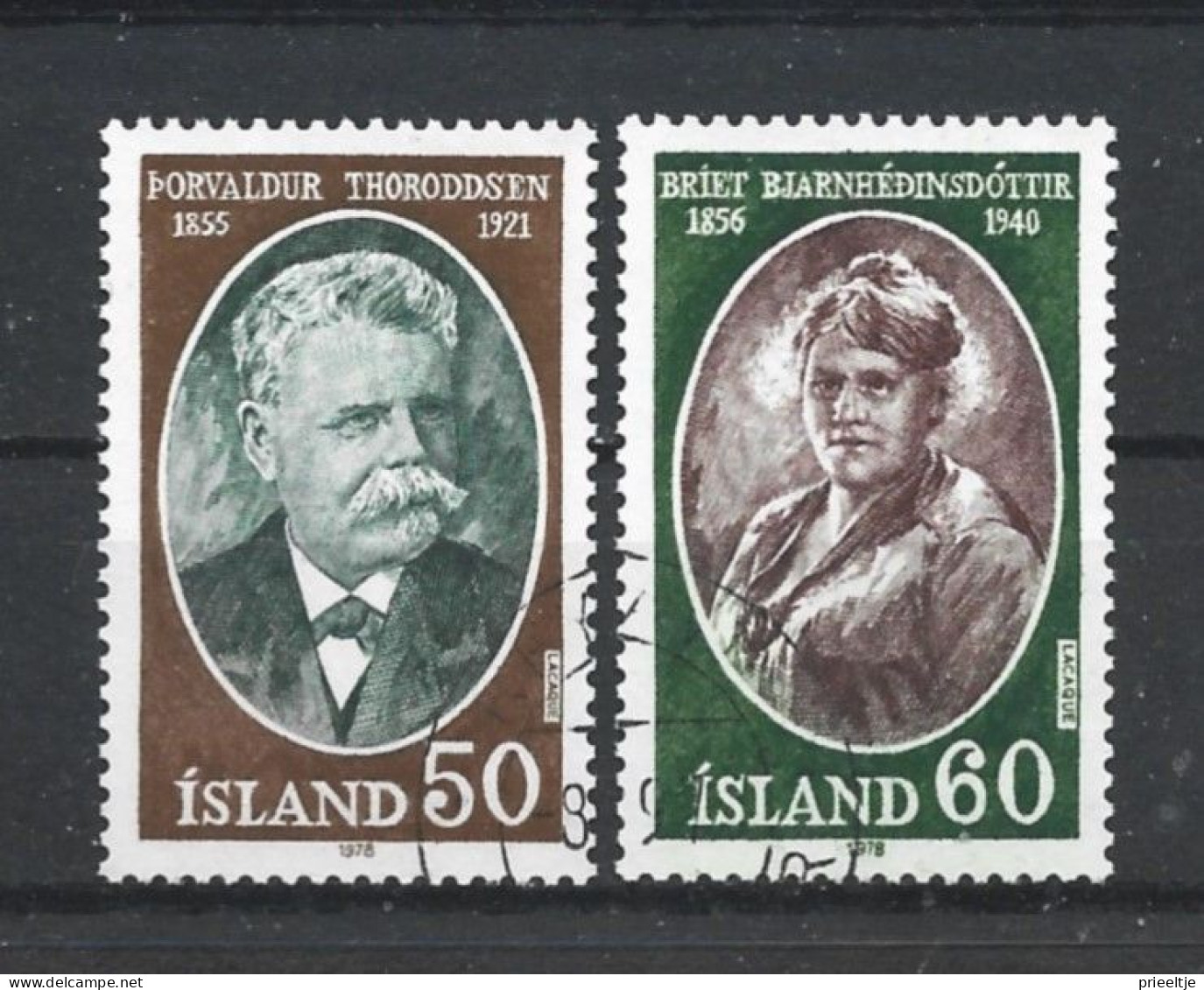 Iceland 1978 Famous Persons Y.T. 481/482 (0) - Oblitérés