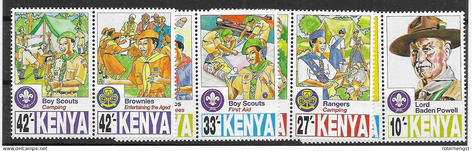 Kenya Set Mnh ** 1997 Scouts Set (4 Pairs) - Kenya (1963-...)