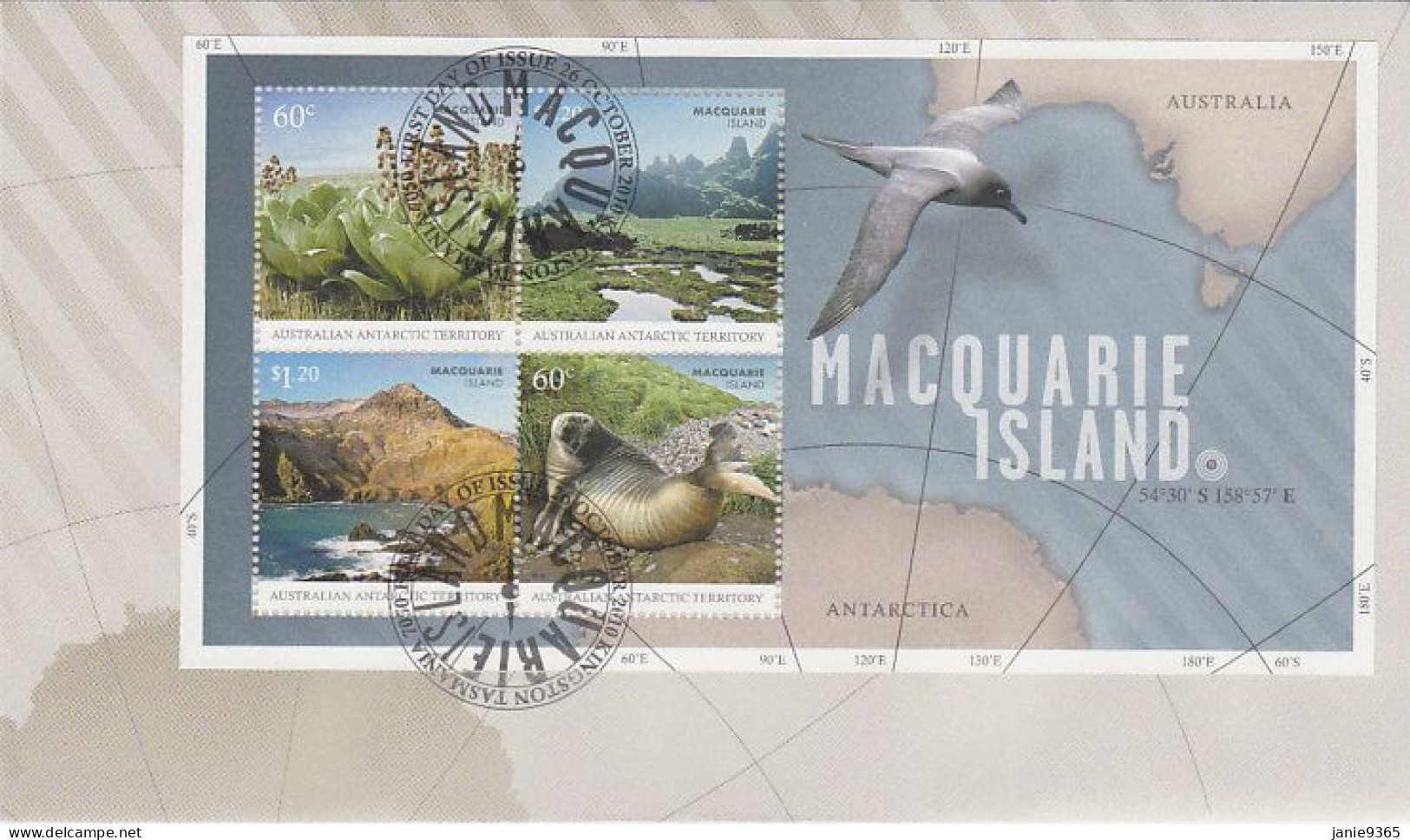 Australian Antarctic Territory 2010 Macquarie Island MS FDC - FDC