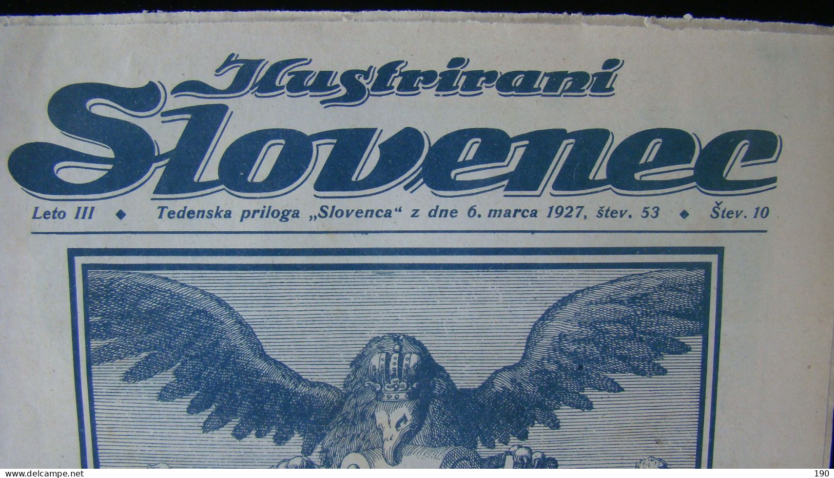 Newspaper Priloga Ilustrirani Slovenec, Naslovna Slika Zakonika Ljubljanske Akademije Operosov Iz Leta 1701 - Slav Languages