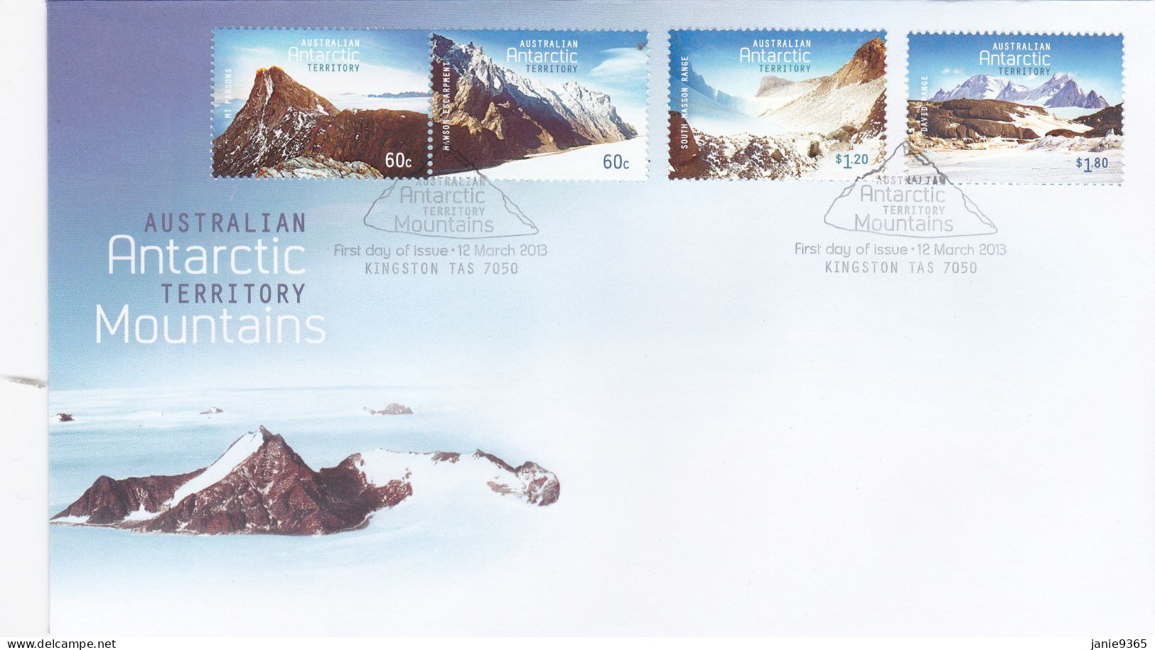 Australian Antarctic Territory 2013 Antarctic Mountains FDC - FDC