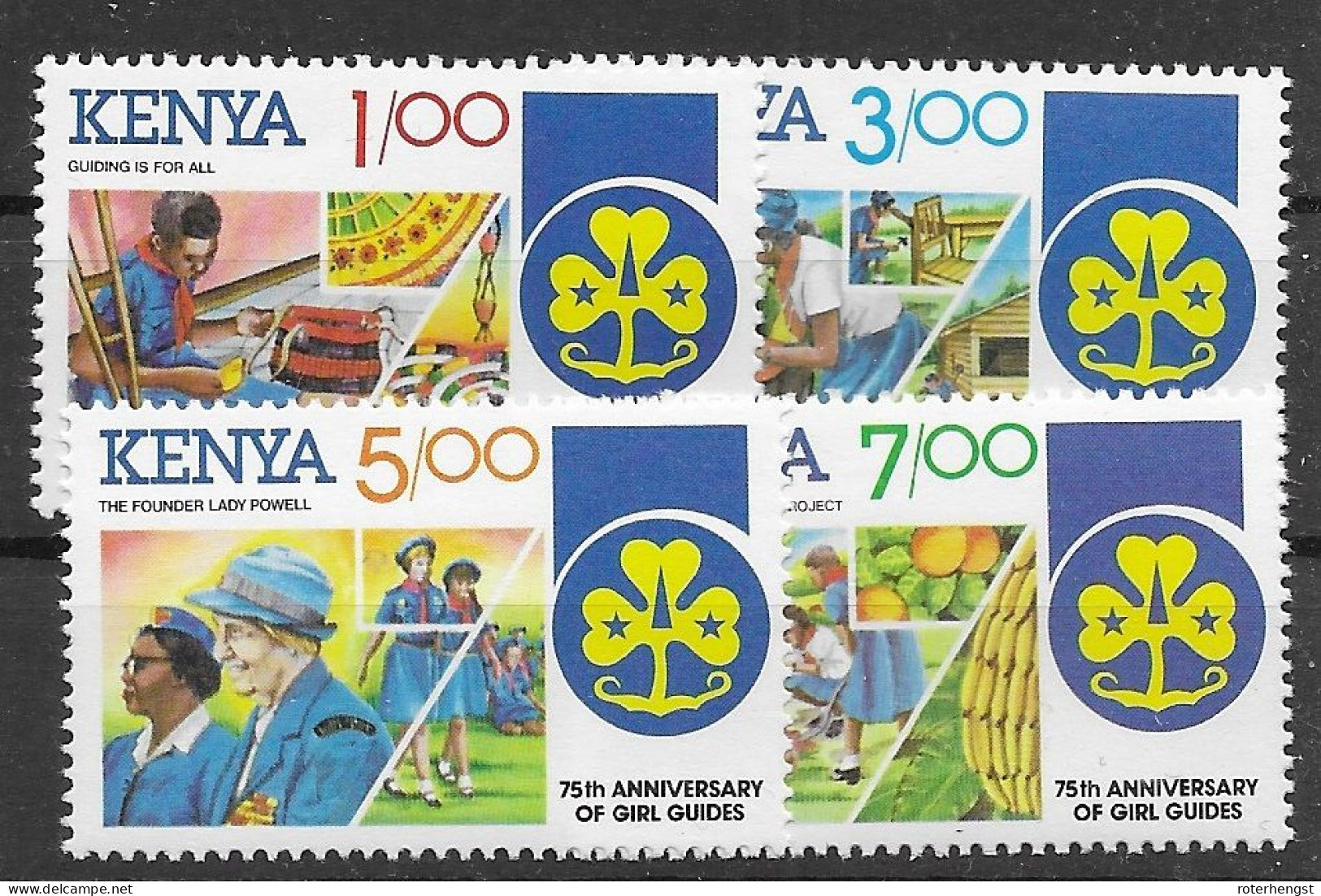 Kenya Mnh ** 1985 Scouts Set 15 Euros - Kenya (1963-...)