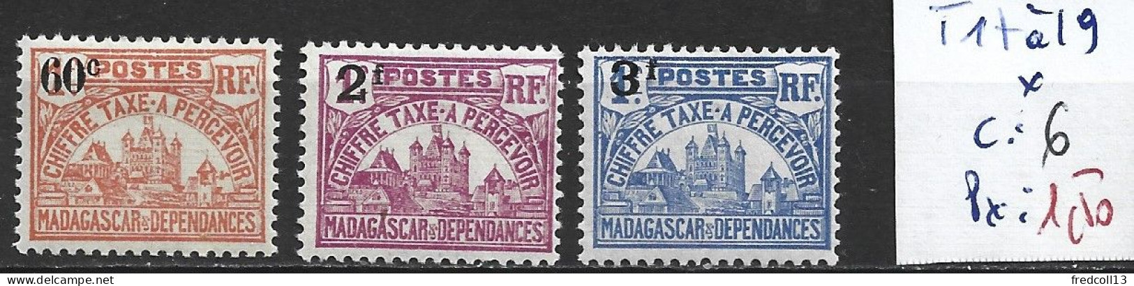 MADAGASCAR FRANCAIS TAXE 17 à 19 * Côte 6 € - Timbres-taxe