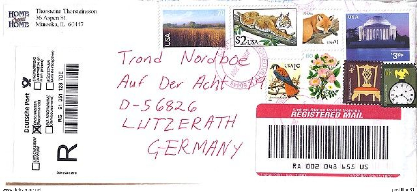 USA N° S/L.REC.DE ROMEOVILLE/4.6.04 POUR L’ALLEMAGNE - Lettres & Documents