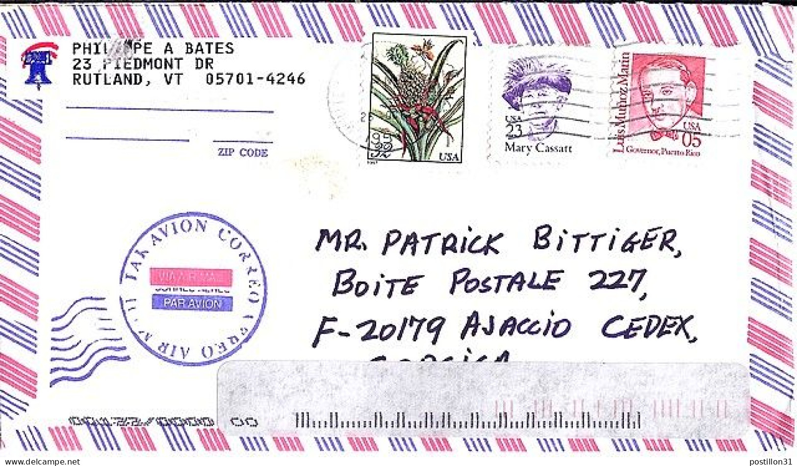 USA N° S/L.DE WHITE RIVER/28.10.97 POUR LA FRANCE - Lettres & Documents