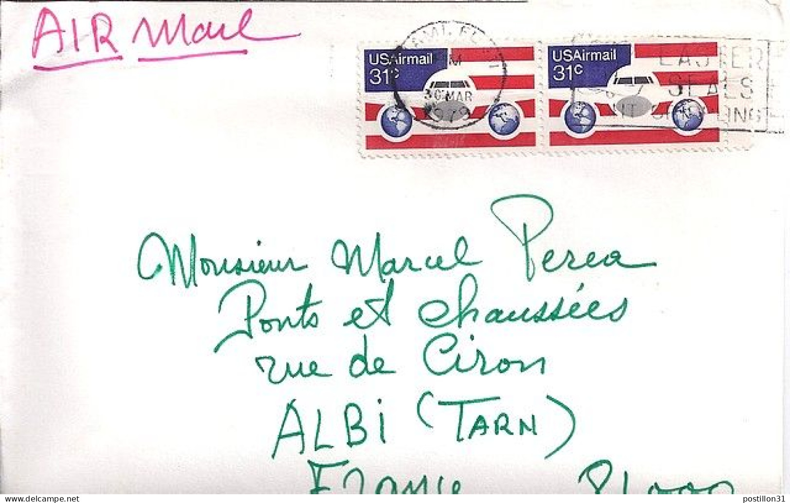 USA N° PA84 X 2 S/L.DE MIAMI/30.3.79 POUR LA FRANCE - Lettres & Documents