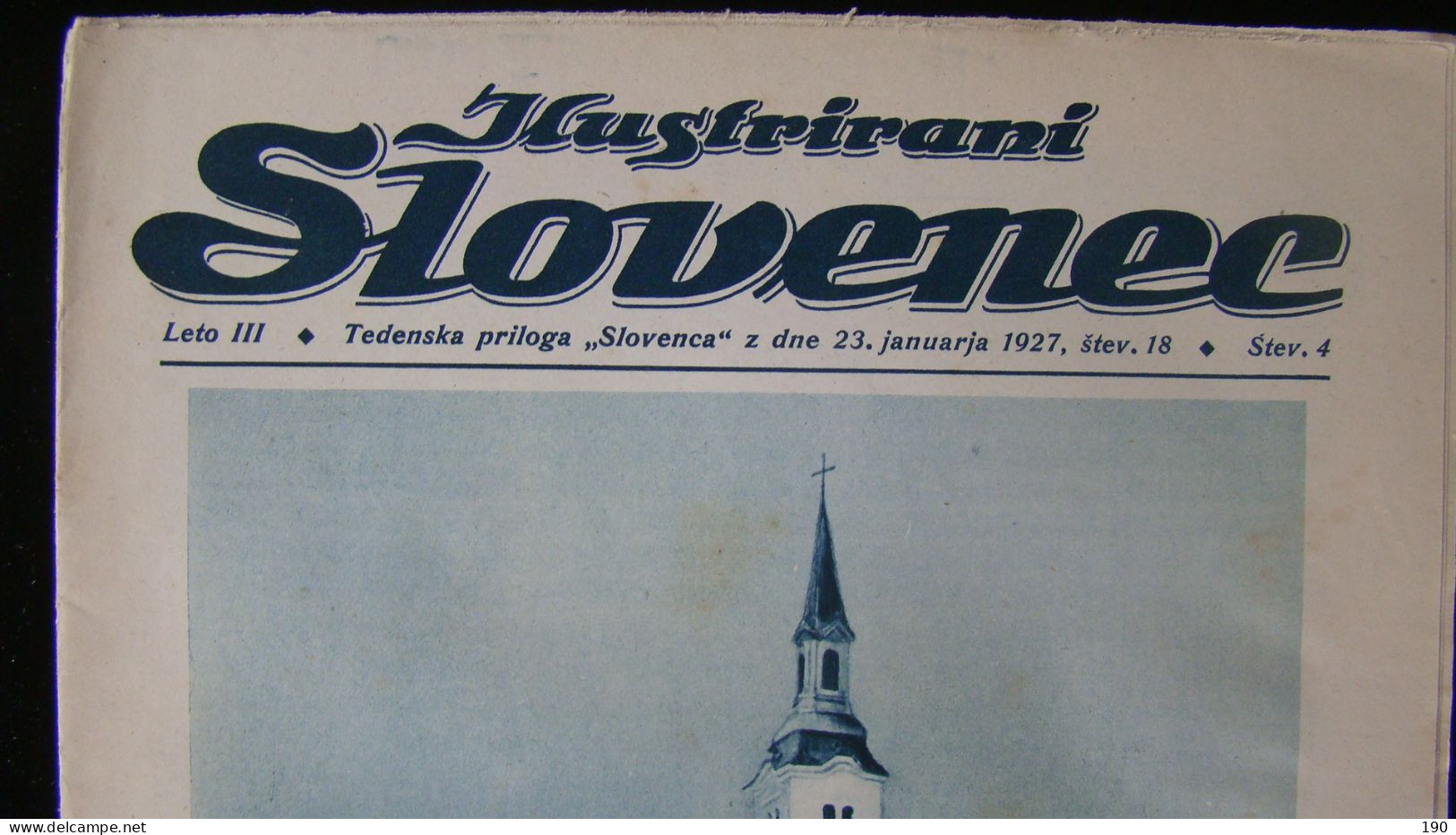 Newspaper Priloga Ilustrirani Slovenec, Otocic Na Blejskem Jezeru V Zimskem Snegu - Slavische Talen