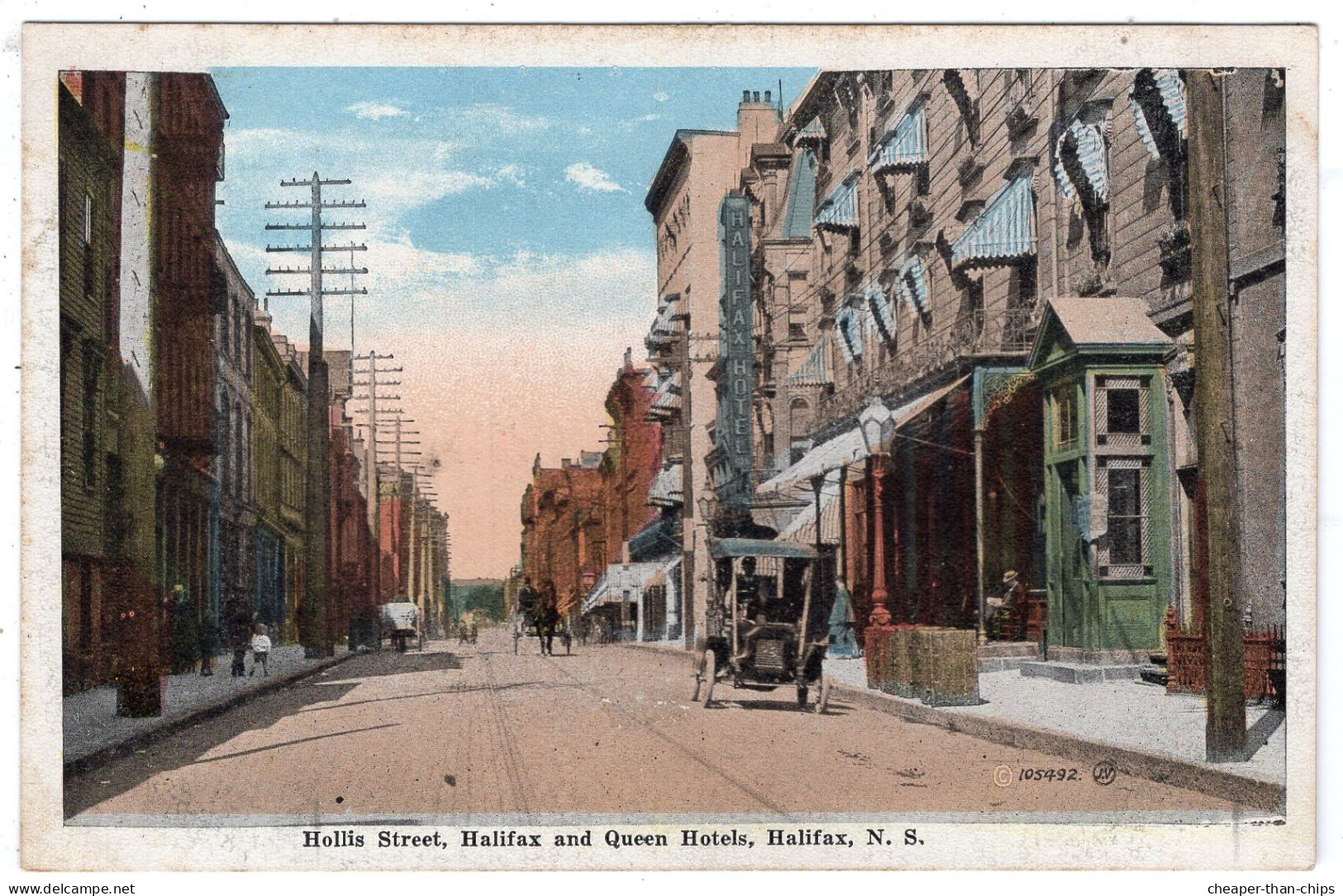 HALIFAX - Hollis Street And Queen Hotels- Valentine 105,492 - Halifax