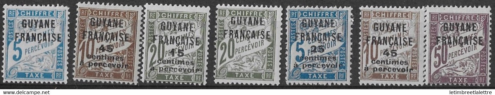 Guyane - Taxe - YT N° 1 à 8 ** Sans Le 6 - Neuf Sans Charnière - 1925 / 1927 - Neufs