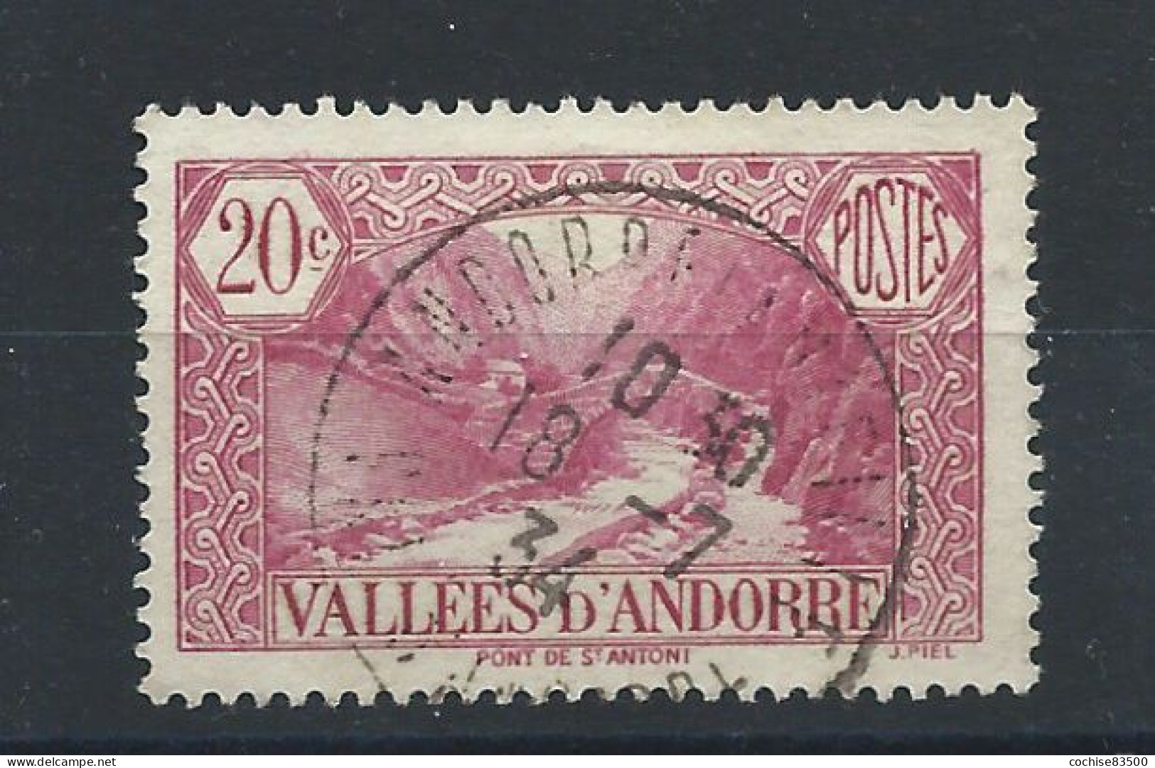 Andorre N°30 Obl (FU) 1932/33 - Pont De Saint - Antoine - Oblitérés