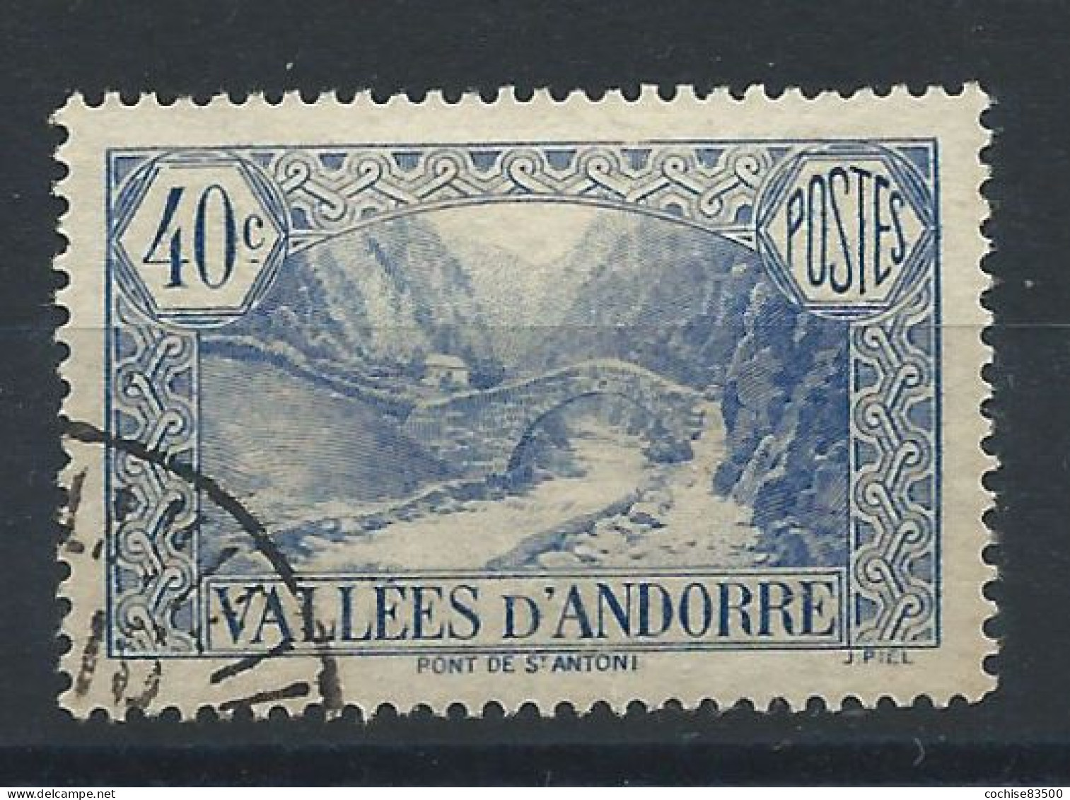 Andorre N°33 Obl (FU) 1932/33 - Pont De Saint - Antoine - Gebruikt