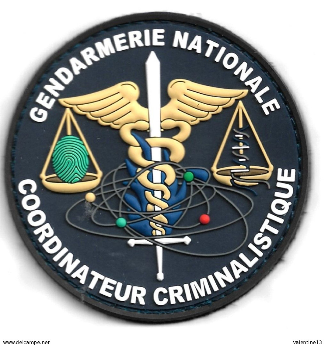 Ecusson PVC GENDARMERIE NATIONALE COORDINATEUR CRIMINALISTIQUE - Policia