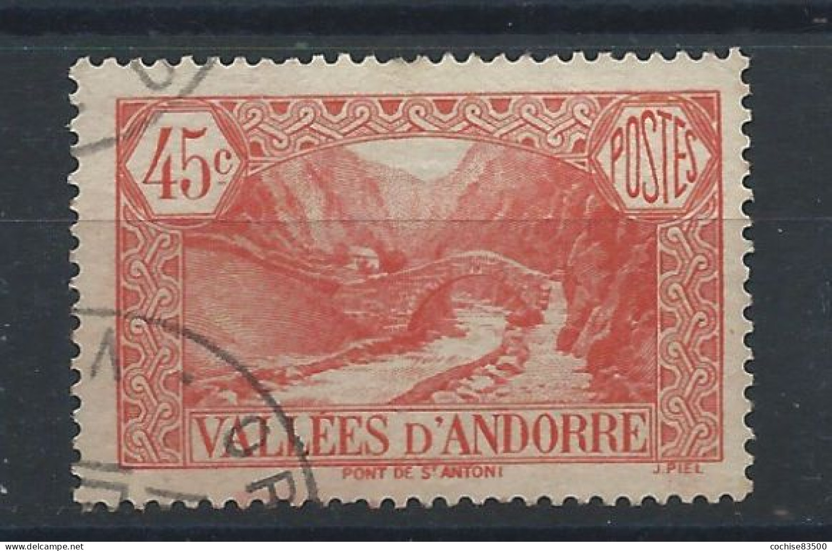 Andorre N°34 Obl (FU) 1932/33 - Pont De Saint - Antoine - Used Stamps