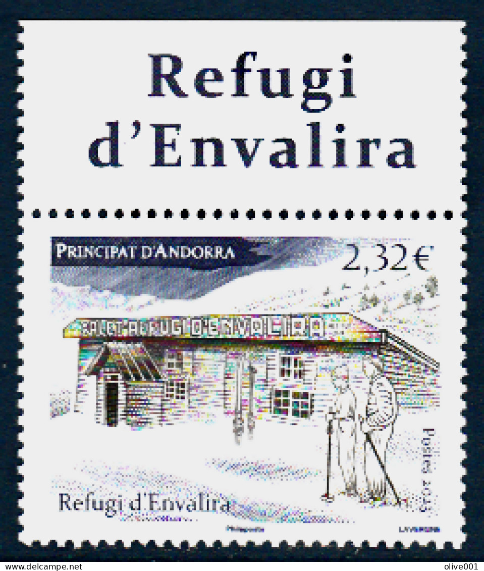Andorre Française - 2023 - Refuge D'Envalira - Tp MNH ** - Fraicheur Postale - Novo - Neuf - New - Montagnes