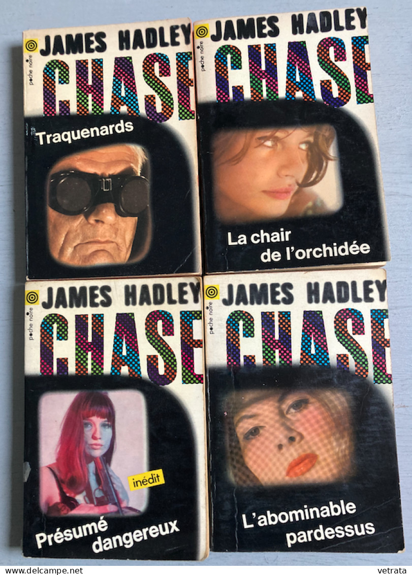 5 Livres De James Hadley Chase (collection Poche Noire) = L’abominable Pardessus-Delit De Fuite-Traquenards-La Chair De - Lotti E Stock Libri