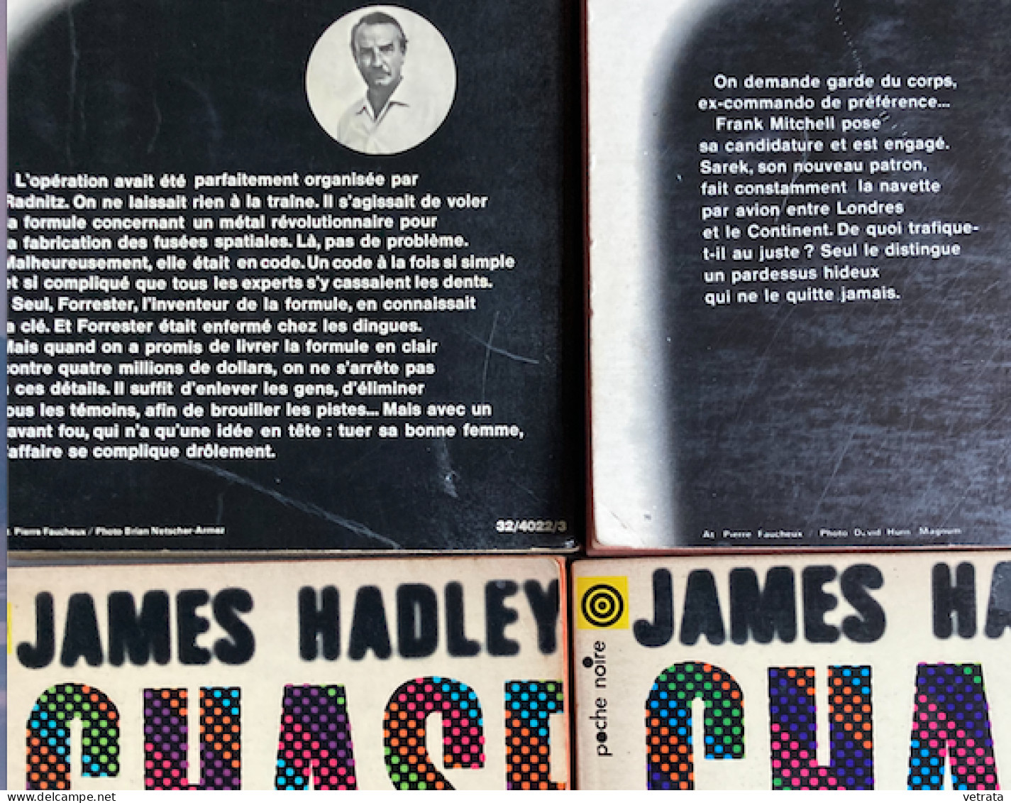 5 Livres De James Hadley Chase (collection Poche Noire) = L’abominable Pardessus-Delit De Fuite-Traquenards-La Chair De - Lotti E Stock Libri