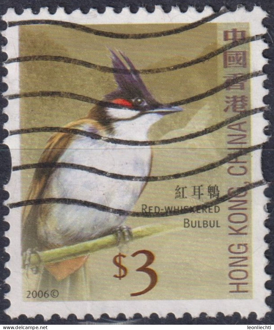 2006 Hong Kong (1997- ° Mi:HK 1397A, Sn:HK 1239, Yt:HK 1311,Red Whiskered Bulbul (Pycnonotus Jocosus),Vogel - Gebruikt