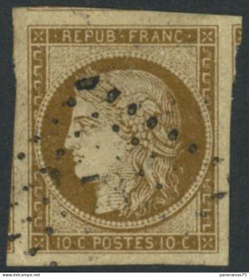 Obl. N°10c Bistre Très Grandes Marges, Pièce De Luxe - TB - 1849-1850 Cérès