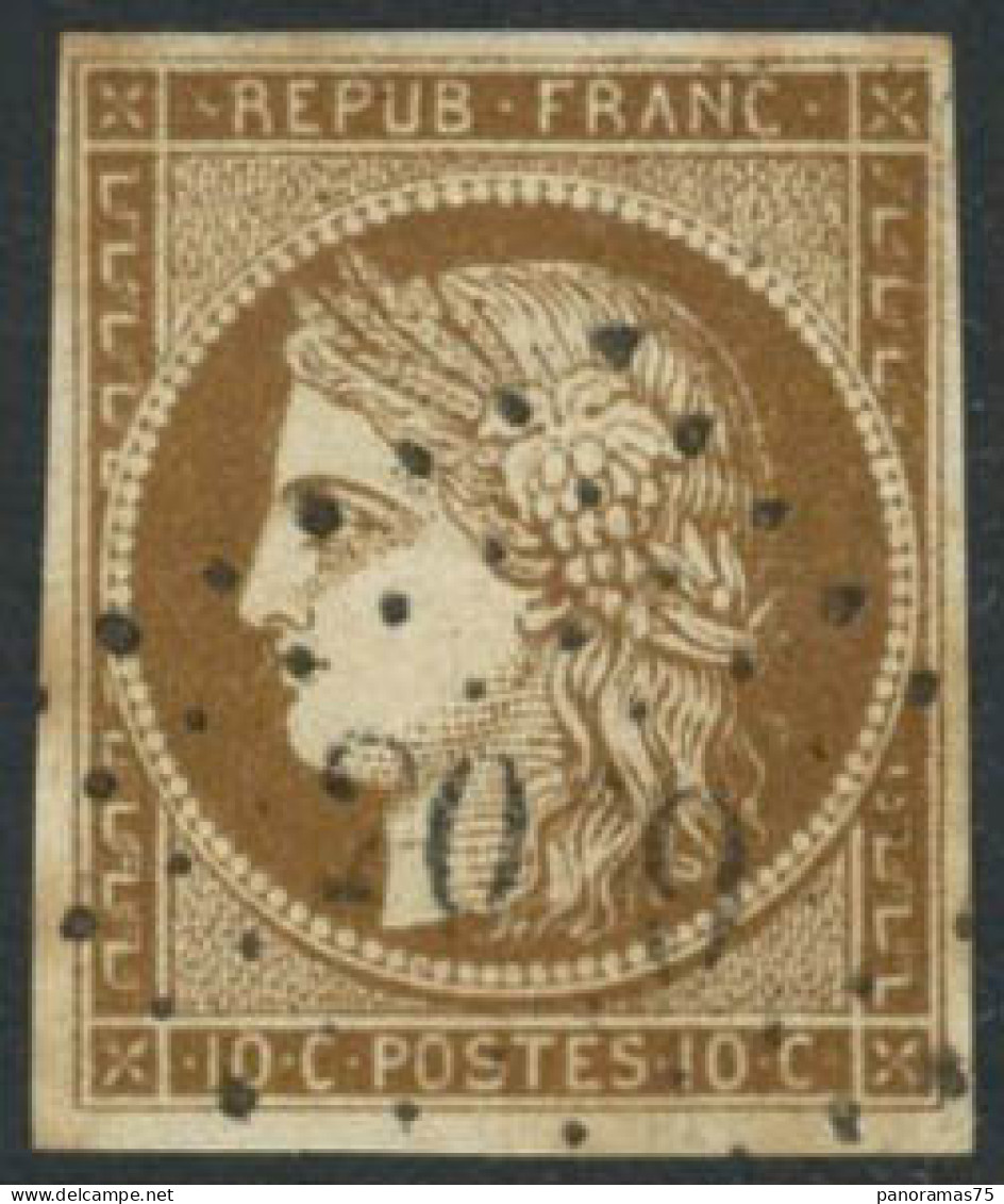 Obl. N°1 10c Bistre - TB - 1849-1850 Cérès