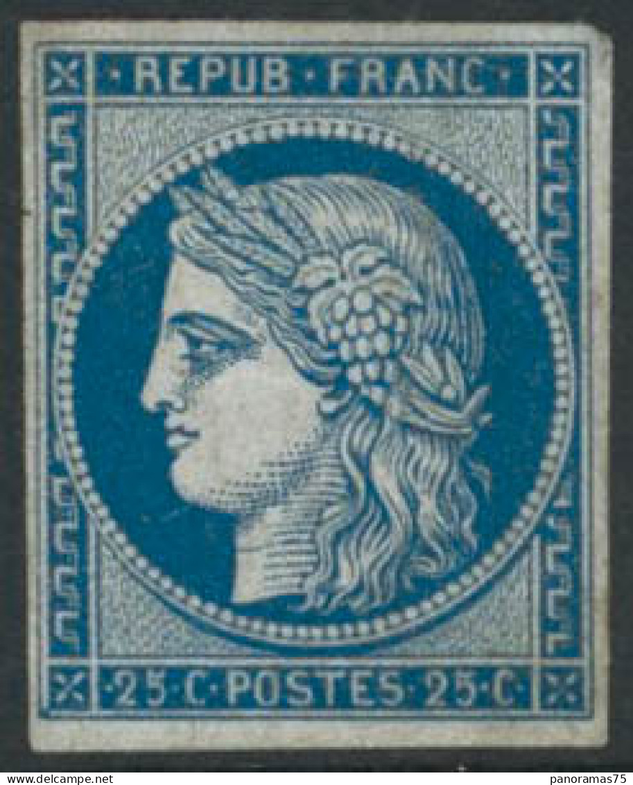 ** N°4d 25c Bleu Réimp - TB - 1849-1850 Cérès