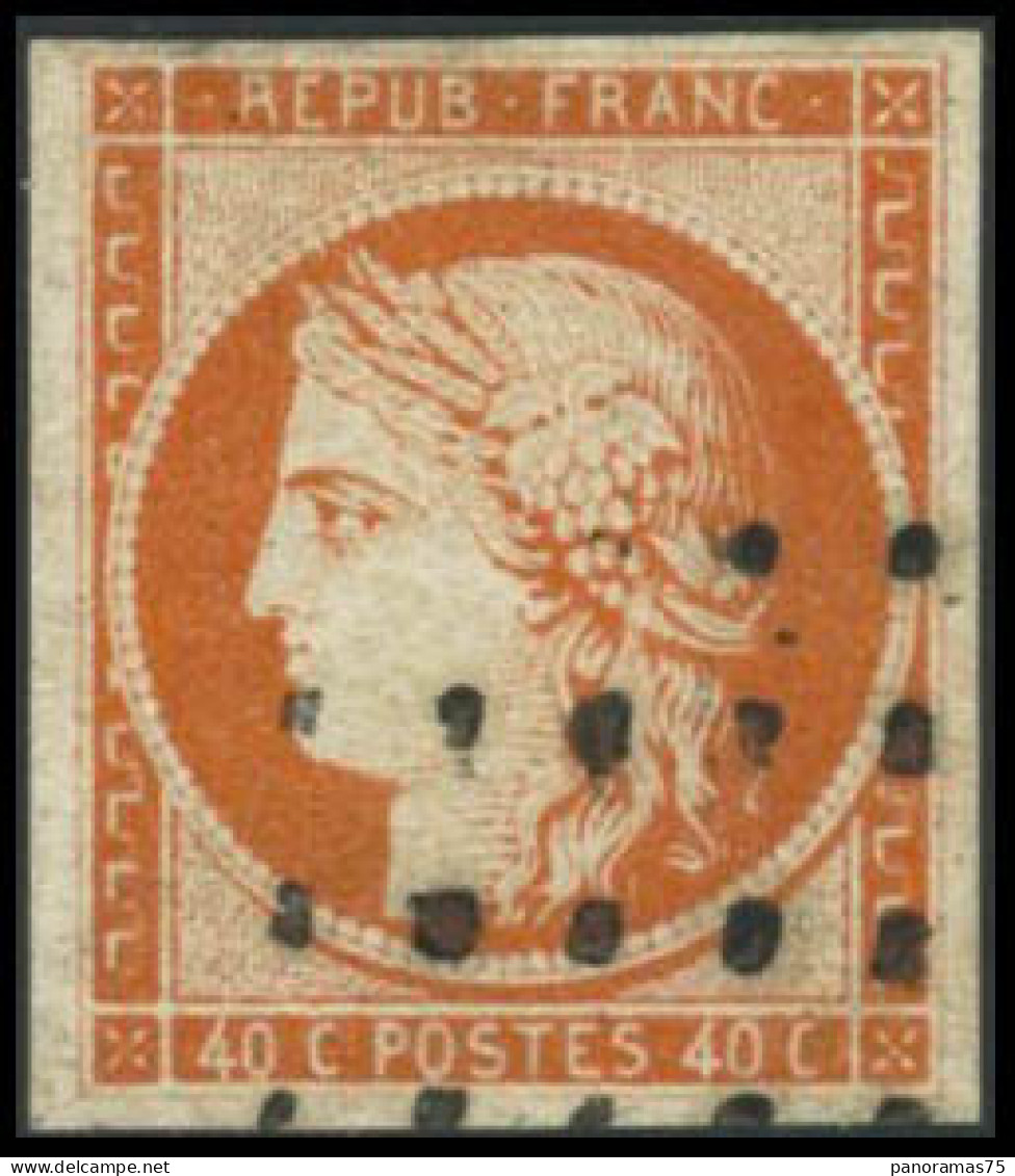 Obl. N°5 40c Orange, Signé Calves - TB - 1849-1850 Ceres