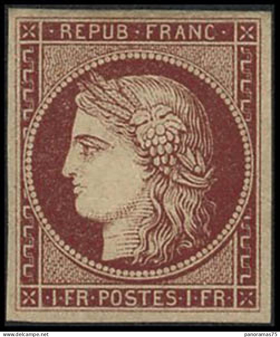 * N°6 1F Carmin, Pièce De Luxe Signé Calves Et Baudot - TB - 1849-1850 Ceres