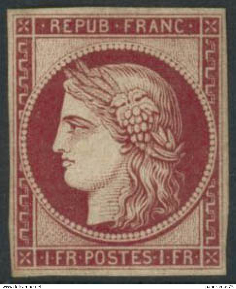 ** N°6F 1F Carmin, Réimp - TB - 1849-1850 Ceres