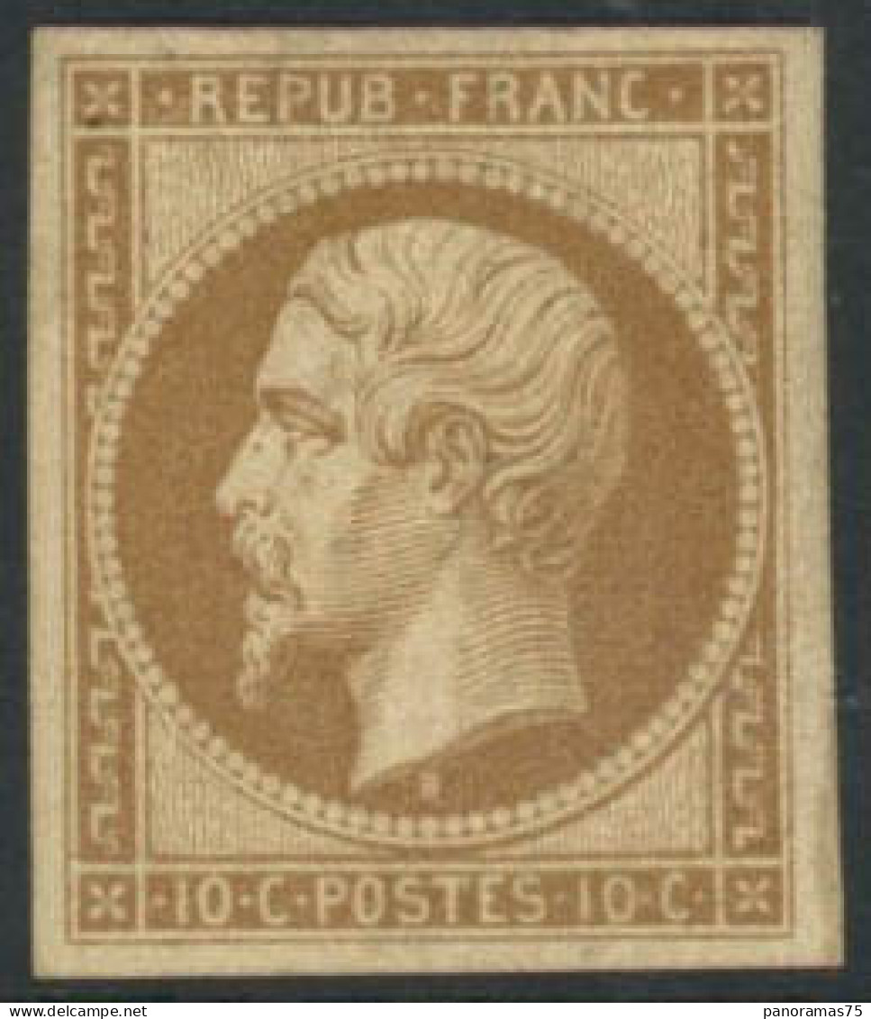 ** N°9e 10c Bistre, Réimp - TB - 1852 Luigi-Napoleone