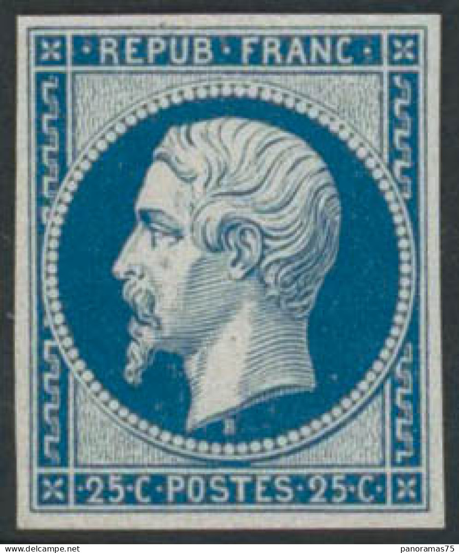 ** N°10c 25c Bleu, Réimp - TB - 1852 Louis-Napoleon